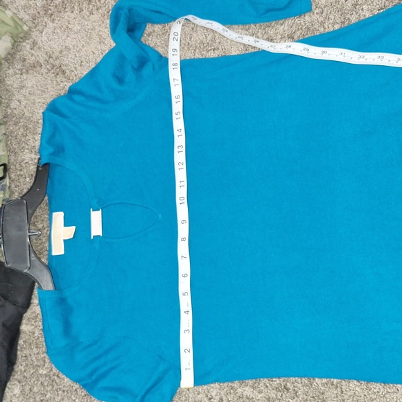 Michael Kors lightweight a-line sweater dress - deep teal/turquoise - midi - M - Picture 5 of 8